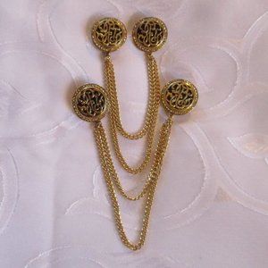 AXCESS GOLD/BLACK BROOCH – NWT